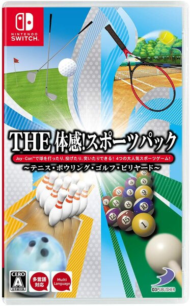 Nintendo Switch The Taikan ! Sports Pack: Tennis, Bowling, Golf, Billiard Region Free Japanese Versi