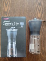 Gebraucht -Wie NEU-  HARIO Kaffeemühle klar schwarz handgeschliffene Keramik Slim MSS-1TB (Japan Import)