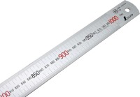 Shinwa 13048 Lineal aus Edelstahl Silver 100cm