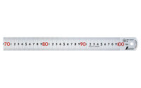 Shinwa 13140 Tonabnehmer Lineal aus Edelstahl 100 cm