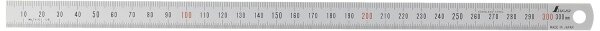 Shinwa 29017 (13250) Flexibles & Schmales Lineal aus Edelstahl H-701C Silber 30 cm