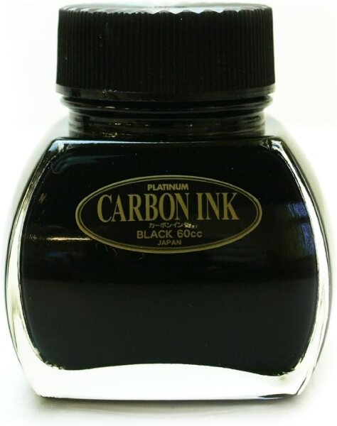 PLATINUM Kohle-Tintenflasche 60 ml Schwarz PL-INKC-1500