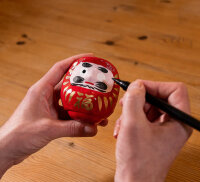 Roter traditioneller DARUMA Glücksbringer groß 9,5cm KP11