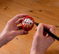 Roter traditioneller DARUMA Viel Glück Medium 6,5cm KP12