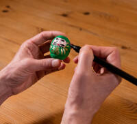 Grünes traditionelles DARUMA Gesundheit klein 4,5cm KP25