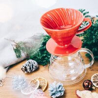 Hario Kaffee-Tropfer V60 01 Keramik Rot für 1-2 Tassen VDC-01R