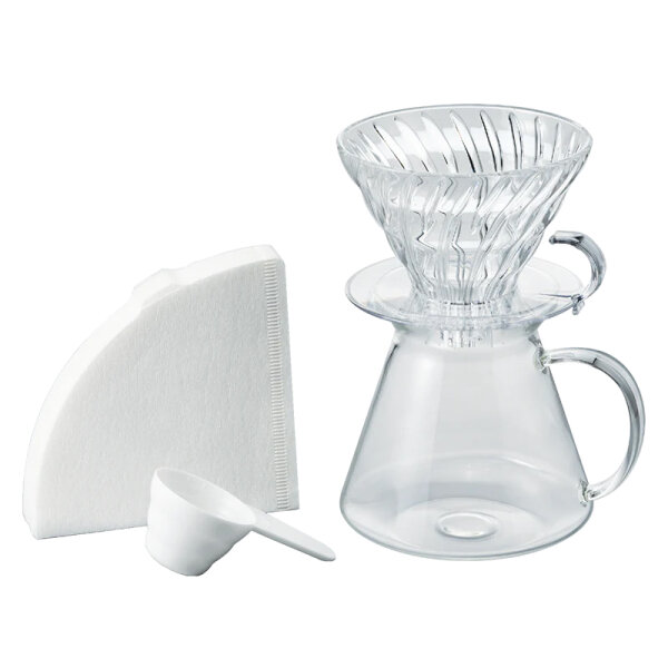 Hario V60 Glas-Brühset 600 ml transparent S-VGBK-02-T
