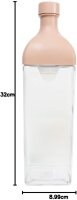 HARIO Ka-Ku Tea Bottle Kaltgebrühte Teeflasche Rauchrosa 1200ml KAB-120-SPR