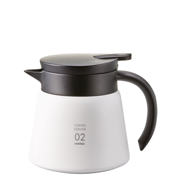 Hario V60 Wärmespeichernder Edelstahl-Server 600 - weiß VHS-60W