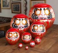 Grünesr traditionelles DARUMA Glücksbringer Medium 6,5cm KP25