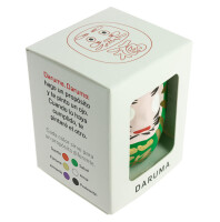 Grünesr traditionelles DARUMA Glücksbringer Medium 6,5cm KP25