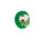 Grünesr traditionelles DARUMA Glücksbringer Medium 6,5cm KP25
