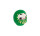 Grünesr traditionelles DARUMA Glücksbringer Medium 6,5cm KP25