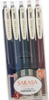 ZEBRA Gel Kugelschreiber Sarasa Clip 0.5 Vintage 5 Farben JJ15-5C-VI