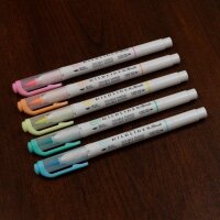 ZEBRA Mildliner Brush and Marker Fluorescent Set 5 Pack (79105)
