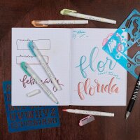 ZEBRA Mildliner Brush and Marker Fluorescent Set 5 Pack (79105)