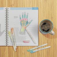 ZEBRA Mildliner Brush and Marker Fluorescent Set 5 Pack (79105)