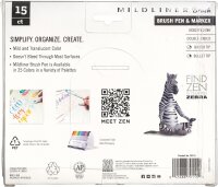 ZEBRA Mildliner Brusch and Marker Set 15 Pack (79115)