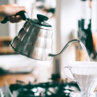 Gebraucht -Wie NEU- Hario V60 Tropfkaffeekessel Buono Wasserkocher kleine Größe VKB-100HSV