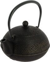 Iwachu Nanbu Tekki Teekanne Seigaiha Schwarz Gold 900 ml...