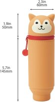 LIHIT LAB. Kawaii Stand-Stiftetui Punilabo Hund (Shiba-Inu) ‎A7712-2