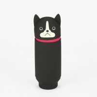LIHIT LAB. Kawaii Stand-Stiftetui Punilabo BIG Hund (Boston Terrier) ‎A7714-8