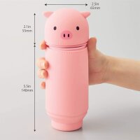 LIHIT LAB. Kawaii Stand-Stiftetui Punilabo BIG Schwein  A7714-5