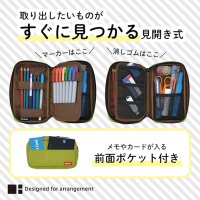 LIHIT LAB Stifteetui Buch Typ Gelbgrün A7551-6