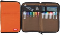 LIHIT LAB Stiftemäppchen flach Typ breit Orange A7653-4
