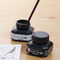 Kuretake Zig Cartoonist Sumi Tinte 60ml Flasche Schwarz CNCE103-6