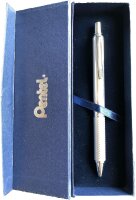 Pentel Gelschreiber EnerGel Sterling Silber mit Geschenkbox  BL407-BOX