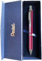 Pentel Gelschreiber EnerGel Sterling Silber-Rot mit Geschenkbox BL407B-BOX