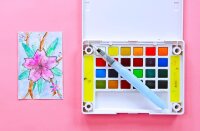 SAKURA KOI Wasserfarben Pocket Field Sketch Box Set mit 24 Farben XNCW24N