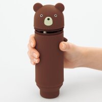 LIHIT LAB. Kawaii Stand-Stiftetui Punilabo schwarze Katze A7712-3