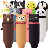 LIHIT LAB. Kawaii Stand-Stiftetui Punilabo schwarze Katze A7712-3