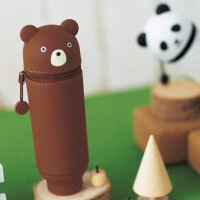 LIHIT LAB. Kawaii Stand-Stiftetui Punilabo schwarze Katze A7712-3