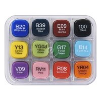 Too Copic Classic Marker Basis-Set 12 Stück professionelle Layoutmarker alkoholbasiert