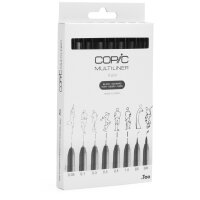 Too Copic Multiliner Set Schwarz 8 Stück in...