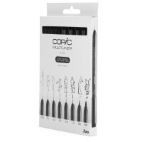 Too Copic Multiliner Set Schwarz 8 Stück in verschiedenen Strichstärken
