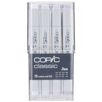 Too Copic Classic Marker Set Cool Gray (CG) 12 Stück...