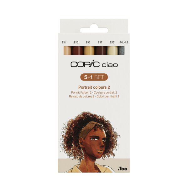 Too Copic Ciao Marker 5+1 Set Porträt Farben 2  6 Stück