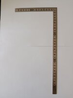 Gebraucht - Sehr GUT- Shinwa Zimmermannswinkel (Kanejaku) klein mit Rillen 30 x 15 cm 12130