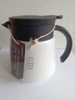 Gebraucht - Wie NEU- Hario V60 Wärmespeichernder Edelstahl-Server 600 - weiß VHS-60W