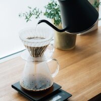 -Verpackung beschädigt- Hario V60 Glas-Brühset 600 ml transparent S-VGBK-02-T1