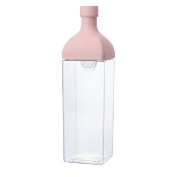 -Verpackung leicht beschädigt- HARIO Ka-Ku Tea Bottle Kaltgebrühte Teeflasche Rauchrosa 1200ml KAB-120-SPR