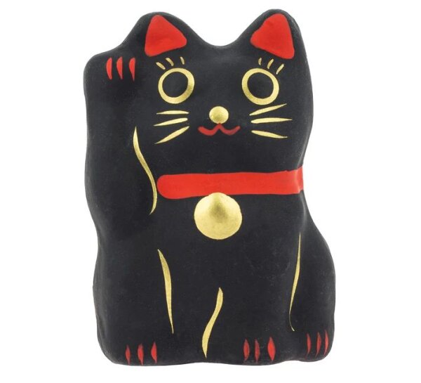 Tierra Zen KPM03 Maneki Neko Kuro - Schwarz Schutz 5cm