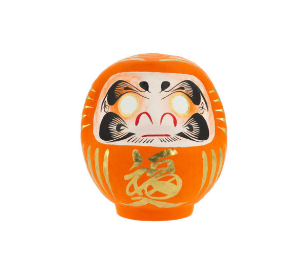 Tierra Zen KP62 Traditionelles Daruma Orange - Freundschaft 12 cm