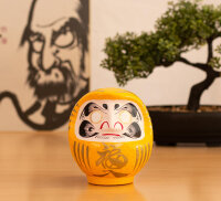 Tierra Zen KP63 Gelbes traditionelles Daruma - Wohlstand 12cm