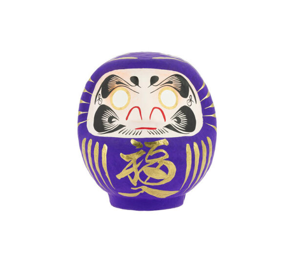 Tierra Zen KP67 Lila Traditionelles Daruma - Harmonie, 12 cm