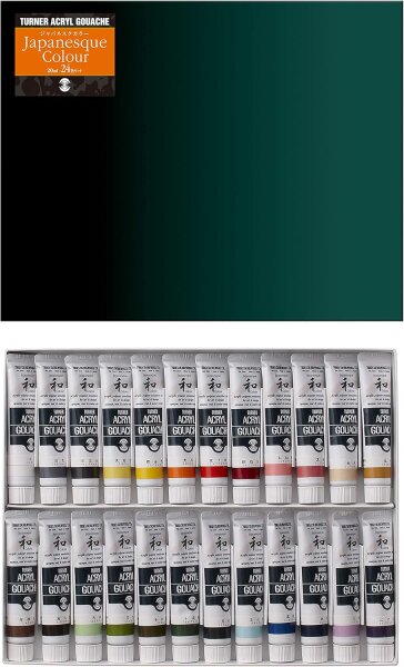 Turner Acryl Gouache Set Japanesque colours 24x20ml ‎AGJ0002 Gebraucht - Verpackung beschädigt-